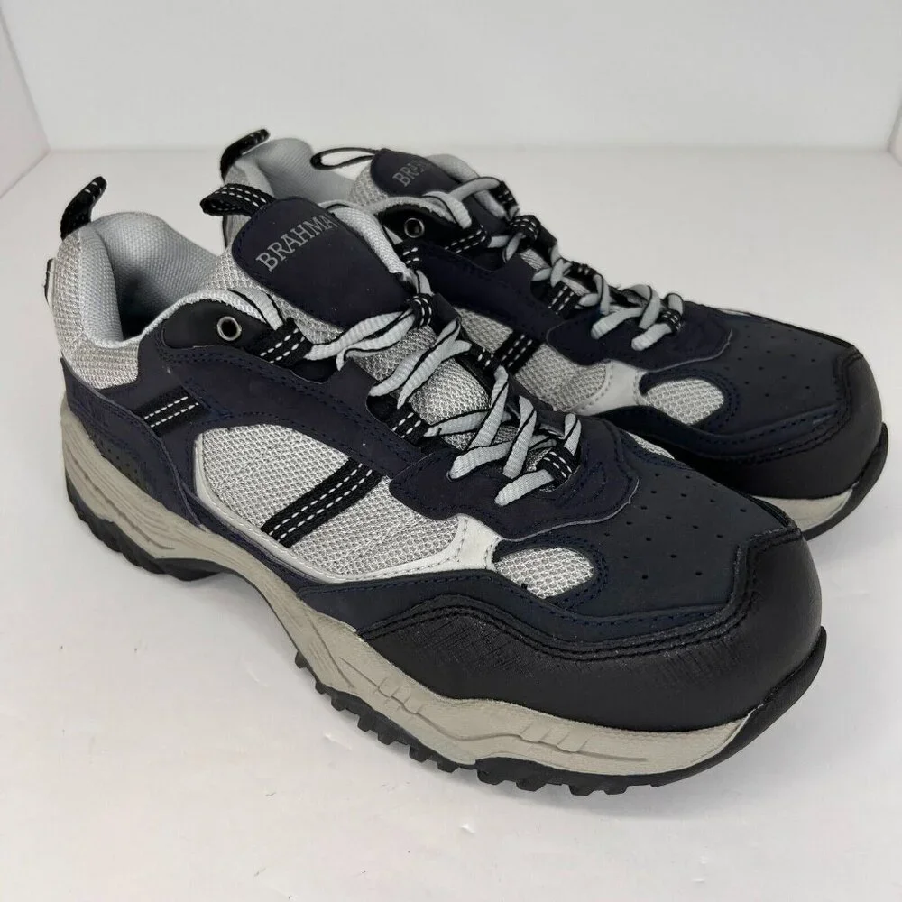 Brahma Womens 2540817 Amy Black Steel Toe Slip Resistant Size 7.5 Work Shoes